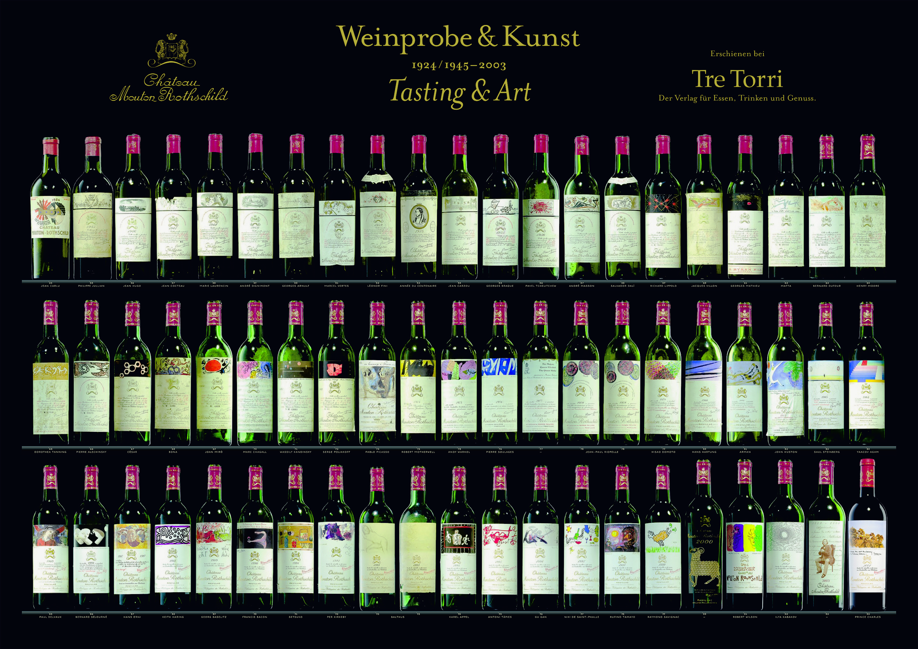 1924/ 1945-2003 - Château Mouton Rothschild - Weinprobe & Kunst - DAS POSTER 